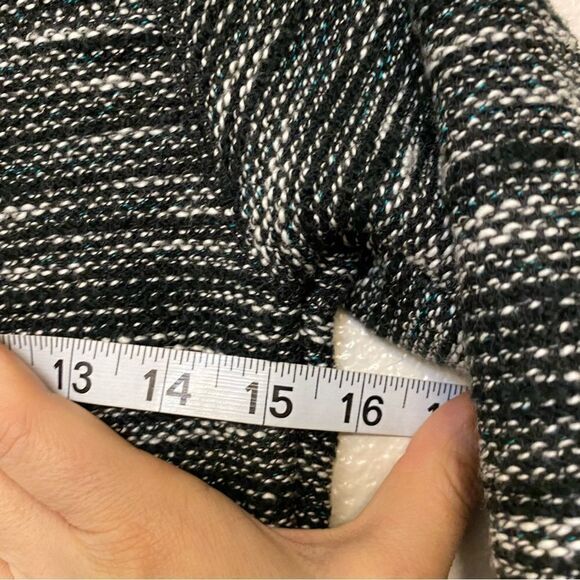 Bench Vail Fleece Lined Black & White tweed Jacket asymmetrical zipper -XS/4 - Picture 14 of 14